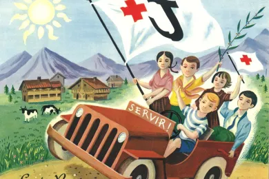 Archivbild eines Plakates zum Jugendrotkreuz